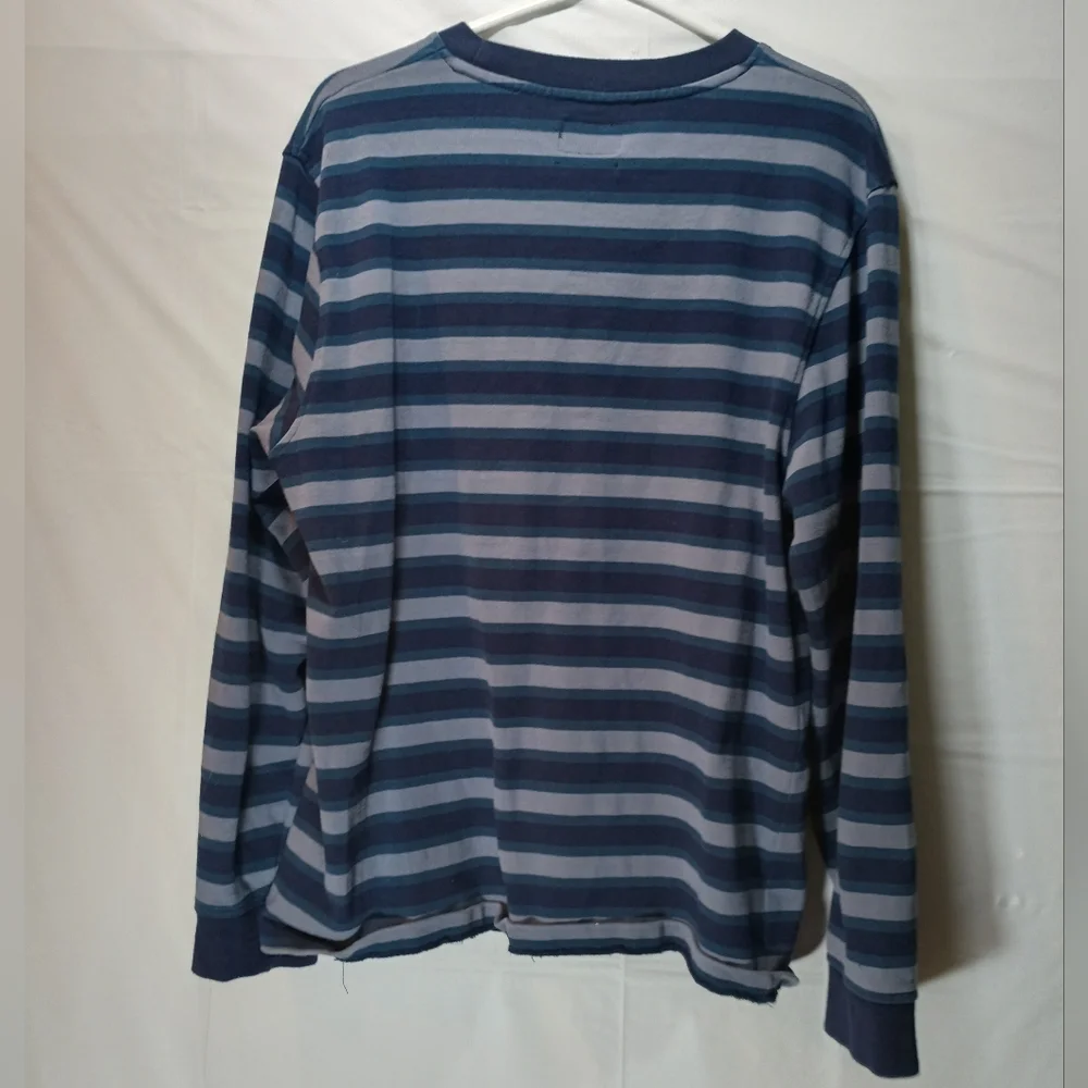 DWFH green, blue, gray men's large long sleeve sweatshirt & spider emblem. - Picture 6 of 8